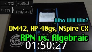 I tried solving a long formula with four calculators DM42 TI Nspire CXII CAS HP 40gs EL9950 [upl. by Josephina]