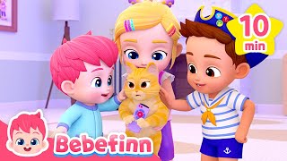 🐱 Hide and Seek with The Troublemaker Cat BooㅣKids Animal Song CompilationㅣBebefinn Nursery Rhymes [upl. by Rexanna]