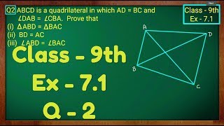 Class  9th Ex  71 Q 2 Triangles Maths NCERT CBSE [upl. by Corinne]