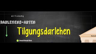 Tilgungsdarlehen  Berechnung der Tilgung  Fallbeispiel  wirtconomy [upl. by Leizar]