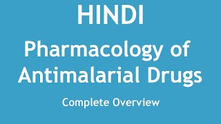 Pharmacology of Antimalarial Drugs Complete Overview HINDI  Dr Shikha Parmar [upl. by Dinan]