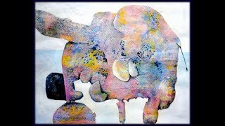 Acryltechniken kombinierenSeltsamer Elefant Nr 14 Combining acrylic techniques Strange elephant [upl. by Ivanna]