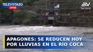 Apagones Se reducen hoy por lluvias en el río Coca  Televistazo 1PM EnVivo🔴 [upl. by Lyrred21]