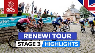 Muur van Geraardsbergen Provides Late Drama  Renewi Tour 2023 Highlights  Stage 3 [upl. by Aicissej466]