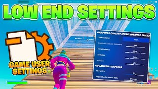 The Best Fortnite Settings For LOW END PC amp Config in Season 4 INSANE FPS BOOST [upl. by Ilse8]