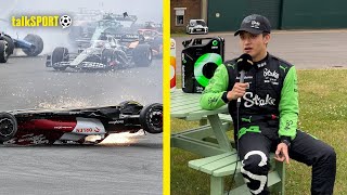 Zhou Guanyu REFLECTS On SCARY Silverstone CRASH [upl. by Ahsier]