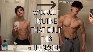 My Workout Routine To Get Buff As A Teenager HIGHLY REQUESTED [upl. by Hpseoj471]