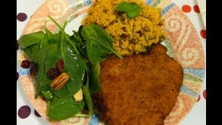 How to make Arroz con Gandules and Breaded Pork Steaks [upl. by Abe]