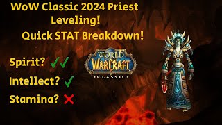 WoW Classic 2024 FRESH  Priest Leveling STAT Priority [upl. by Tessi]