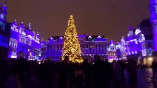 Christmas light and music show in brussels 2016 [upl. by Ydnes]