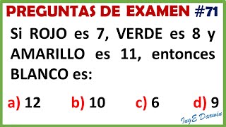 Razonamiento lógico  matemático solo el 10 acierta  PE 71 [upl. by Ocirred956]