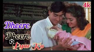 Dheere Dheere Pyar KoBadhana Hai  Phool AurKaante  Kumar Sanu AlkaYagnik  Ajay Devgn ampMadhoo [upl. by Bellamy]