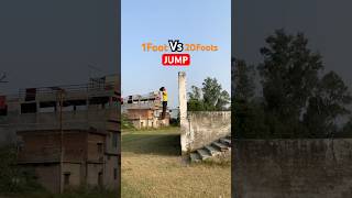 1Foot Vs 20Foots 😨JUMP parkour flip jump [upl. by Naujaj83]