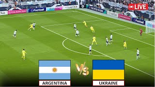 🔴LIVE  ARGENTINA vs UKRAINE I 2024 LIVE FOOTBALL MATCH TODAY I eFOOTBALL PES 21 GAME [upl. by Aveer]