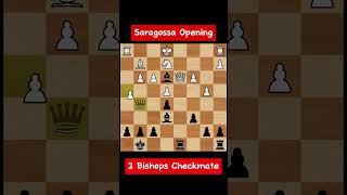 Saragossa Opening 2 Bishops Checkmate chess [upl. by Essilevi]