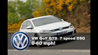 VW Golf GTD 060 mph acceleration [upl. by Flossi369]