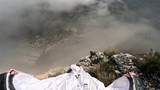 Mystic Wingsuit Flight Into Clouds  Happy Birthday  Italy [upl. by Adriane]