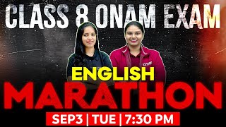 Class 8 English Onam Exam  English Marathon  Exam winner Class 8 [upl. by Enilehcim798]