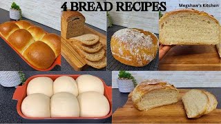 Four Amazing Bread Recipes to try out  Bread Recipe Compilation  Megshaws Kitchen [upl. by Eseerehs]