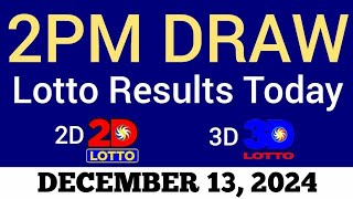 Lotto Result Today 2pm Draw December 13 2024 Swertres Ez2 PCSO Live Result [upl. by Anilemrac]