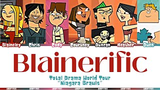 Total Drama World Tour ‘Blainerific’ Lyrics Color Coded [upl. by Aibonez]