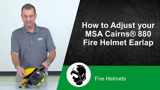 How to Adjust your MSA Cairns® 880 Fire Helmet Earlap [upl. by Elisee]