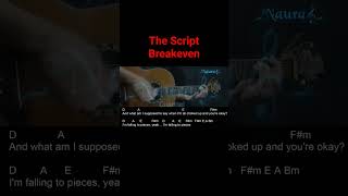 The Script  Breakeven Guitar Chords Lyrics shorts [upl. by Illom]