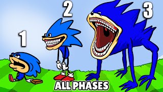 FNF Shin Sonic Tapes ALL PHASES  Shin Sonic Friday Night Funkin FNF Mod Animation [upl. by Kcirdehs599]