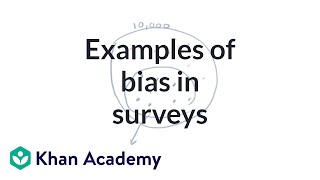 Examples of bias in surveys  Study design  AP Statistics  Khan Academy [upl. by Alburg]