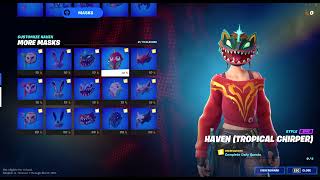 ALL HAVEN MASKS SHOWCASE 30 MASKS  Fortnite [upl. by Nilcaj]