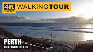 Cottesloe Beach Walking Tour in Perth Australia 4K 60fps [upl. by Nollat435]