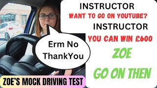 UK Mock Driving Test For Zoe Driving Instructor Expects Zoe To Pass Her Mock Test [upl. by Onaled]