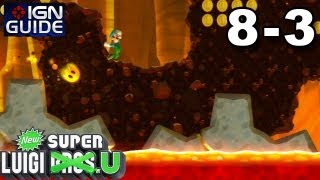 New Super Luigi U 3 Star Coin Walkthrough  Peachs Castle 3 Hot Cogs [upl. by Sualohcin]