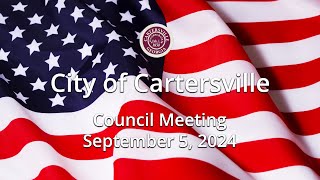 Cartersville City Council 9 5 24 [upl. by Annagroeg424]