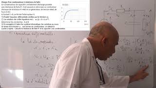 Charge dun condensateur à résistance de fuite [upl. by Rebmyk]