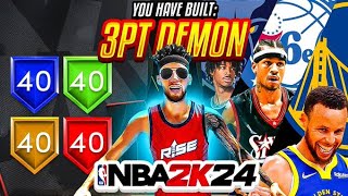 GAME BREAKING 3PT SHOT HUNTER BUILD is INSANE on NBA 2K24 Best Build NBA 2K24 [upl. by Gerrilee]