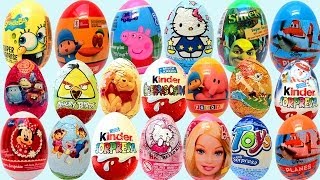 Play Doh Kinder Super Surprise Eggs Kinder huevo Dora Smurfs Hello Kitty Cars Disney by lababymusica [upl. by Ludba550]