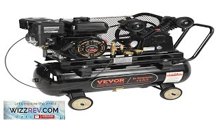 VEVOR 7HP Gas Powered Air Compressor 132 Gallon Horizontal Air Compressor Tank Review [upl. by Amil]