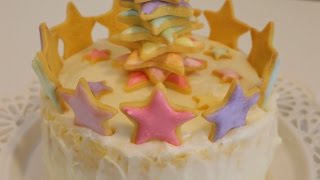 Star Tree Christmas Cookie Cake お星さまのクリスマスケーキ [upl. by Inohs]