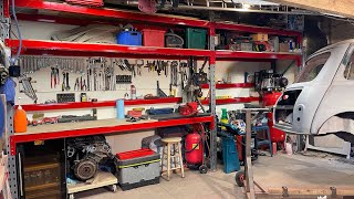 DIY Garage Workbench and Tool Storage  Heavy Duty [upl. by Glynda]