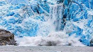 Most Awesome Glaciers Collapse in Water Compilation 4 [upl. by Nitnelav]