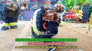 Singo Barong Macanan makan Orang  BJM Bondo Live Desa Karanggondang Kec Mlonggo  Barongan Jepara [upl. by Lipsey]