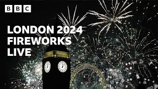 Happy New Year Live 🎆 London Fireworks 2024 🔴 BBC [upl. by Ib373]