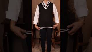 COOFANDY Mens Sweater Vest V Neck Casual Striped Cable Knit Sweater Vest Link in Comments [upl. by Lehteb]