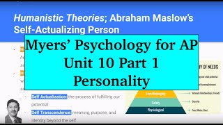 AP Psychology  Myers’ Unit 10 Part 1 [upl. by Lap]