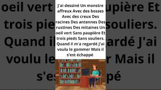 Le monstre 🌝 Poésie Le monstre 🌝 French poem 🌝lemonstere [upl. by Bank]