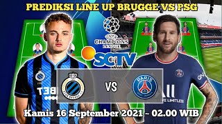 Prediksi Club Brugge vs PSG Fase Grup Liga Champions 20212022  Starting line up [upl. by Estis]