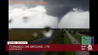 Tornado touches down off Alligator Alley in Broward County [upl. by Htiffirg588]