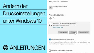 Ändern der Druckeinstellungen unter Windows 10  HP Computer  HP Support [upl. by Asemaj]