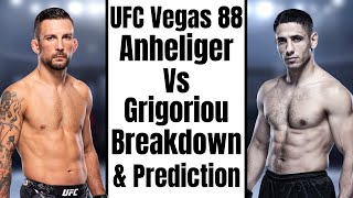 UFC Vegas 88 Chad Anheliger vs Charalampos Grigoriou Breakdown And Prediction [upl. by Cowden]